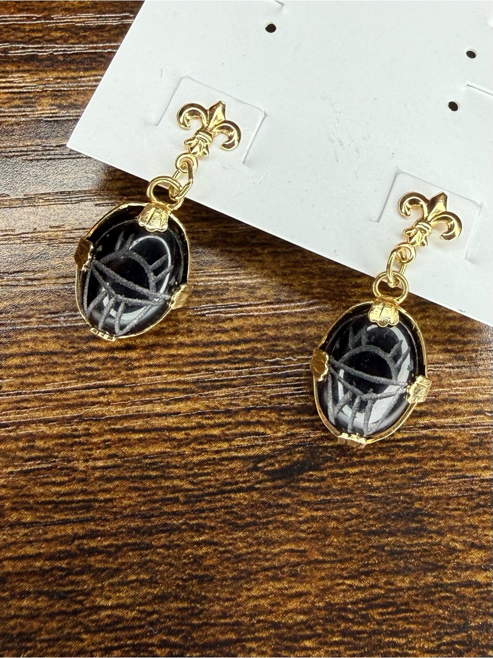 Gold Tone Scarab Earrings